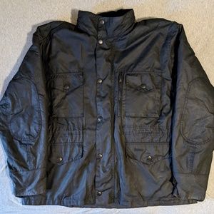BARBOUR SAPPER XXL Waxed Cotton Jacket BLACK